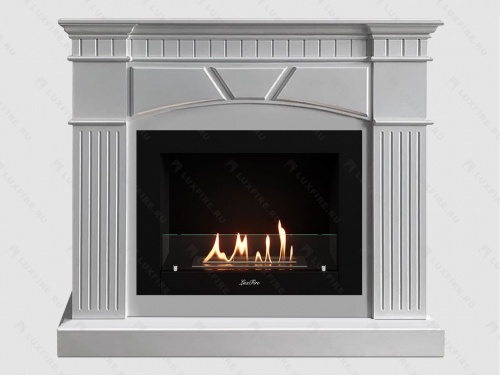 Каминный портал МДФ "Шервуд 1250" с биокамином Lux Fire "Фаер Бокс 2-33" (белый) Каминный портал МДФ "Шервуд 1250" с биокамином Lux Fire "Фаер Бокс 2-33" (белый)