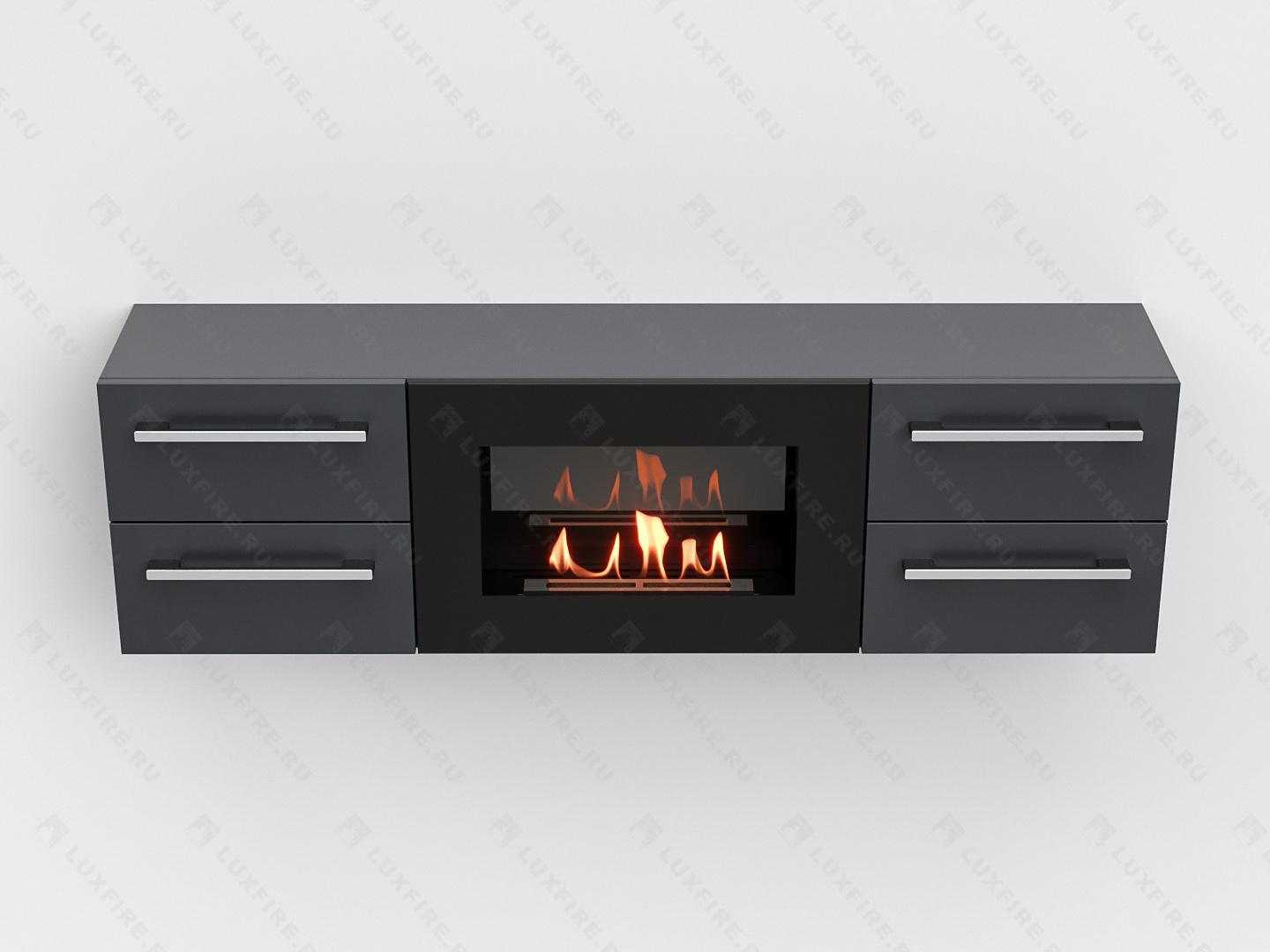 Тумба ТВ Lux Fire "Нева" настенная 1400 матовая, графит,с биокамином 600 Тумба ТВ Lux Fire "Нева" настенная 1400 матовая, графит,с биокамином 600 по цене 83 670 руб.