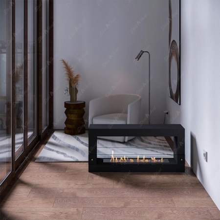 Биокамин напольный SteelHeat FRAME ONE 1000 стемалит по цене 55 650 руб.