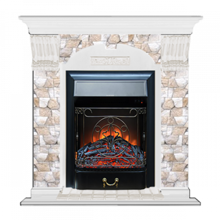 Арочный Арбат (белый)+Majestic Black